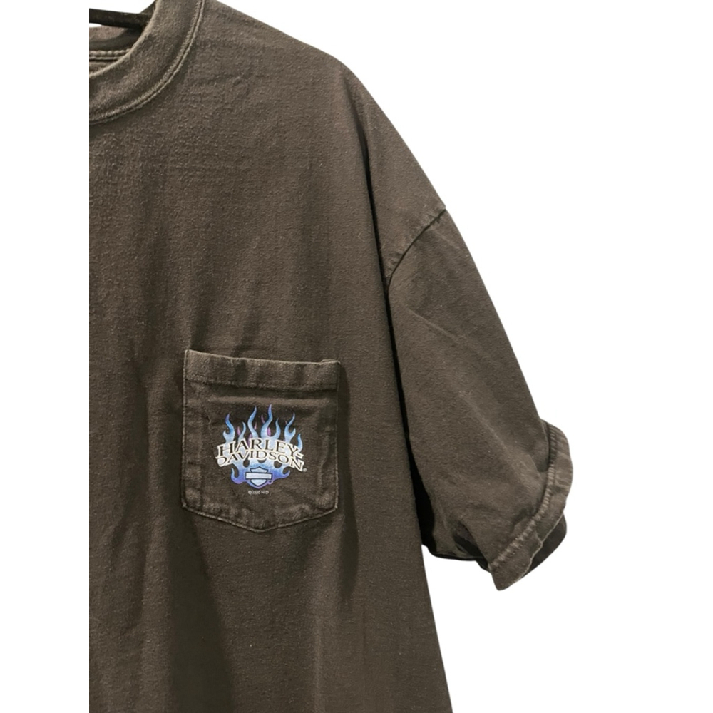 Vintage 2000 Harley Davidson Flame T-Shirt Size 2XL Route 66 California Biker - Picture 3 of 6